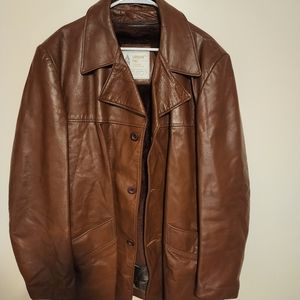 Vintage Mens London fog leather coat
